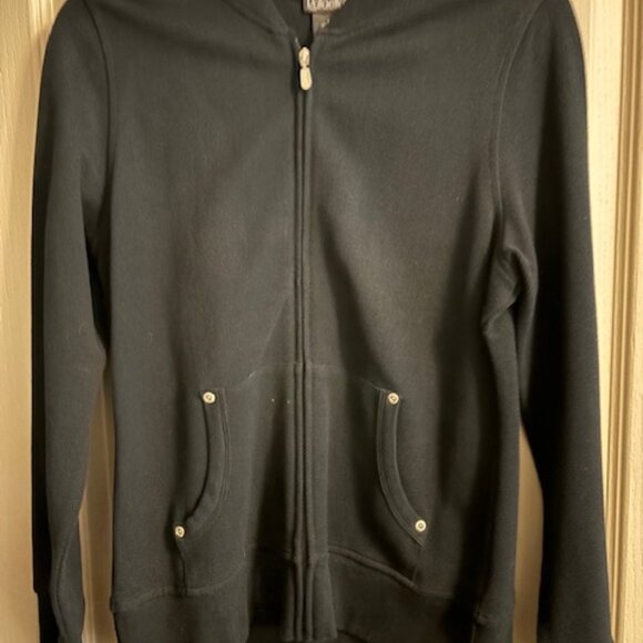 Rafaella Women's S Black Jacket 100% Cotton Zip Front Pockets Long Sleeve NWT - Picture 1 of 6